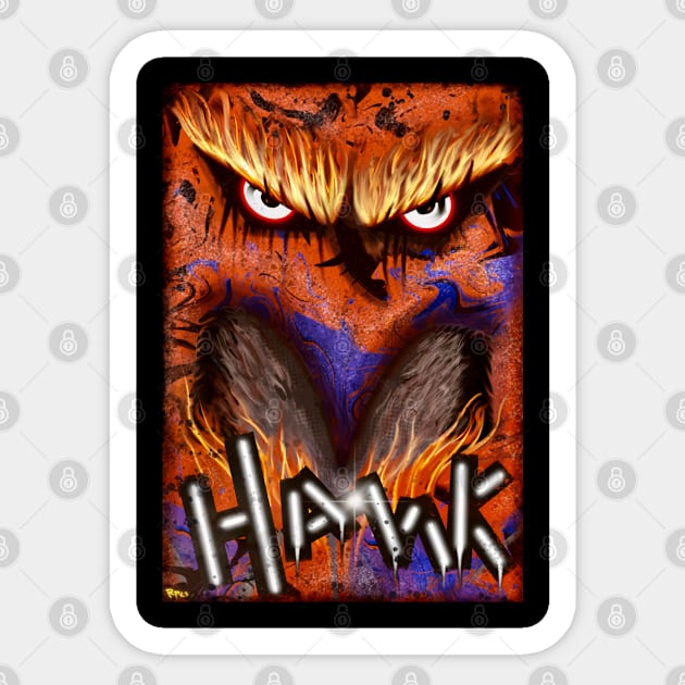 HAWK Sticker by Rodney Pointer